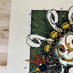 Art Prints Thai Skull - 2009/2010 Jeral Tidwell Poster Art Print 1st Edition