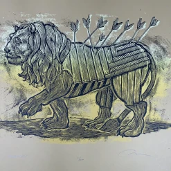 Serengeti Ghost - 2009 Dan Grzeca Poster Art Print Light Brown