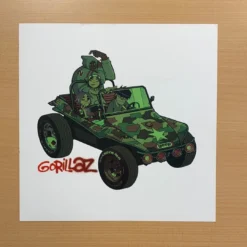 Sold Out Posters Gig Posters Gorillaz - 2001 Original Vinyl Poster Insert 12x12 Record Art