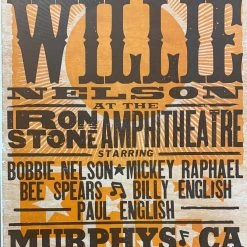 Willie Nelson - 2010 Hatch Show Print 9/12 Poster Murphys, California Gig Posters