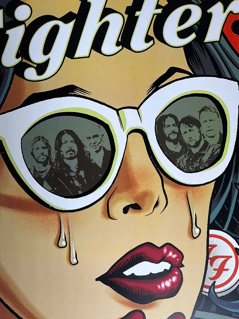 Foo Fighters - 2020 Brian Ewing Poster Cincinnati, OH AP 9 Foo Fighters - 2020 Brian Ewing Poster Cincinnati, OH AP