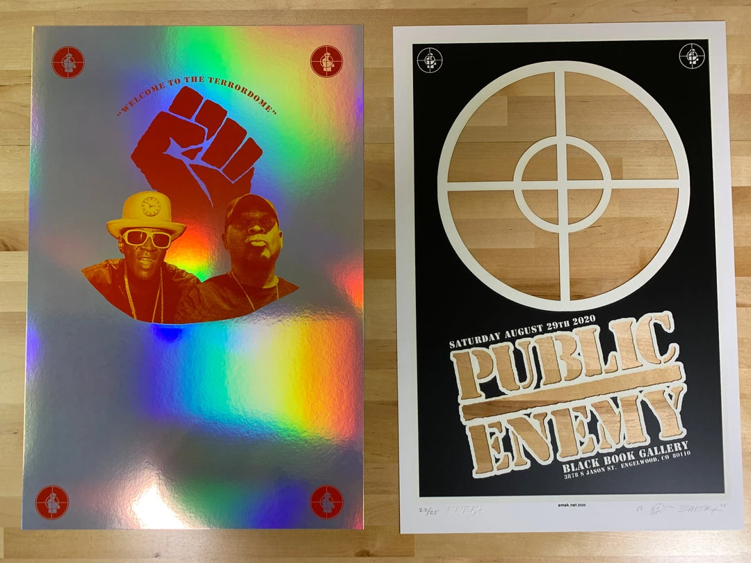 Colorado Public Enemy Variant - 2020 Emek Poster Foil With Date The Terrordome GID, CO 9 Colorado Public Enemy Variant - 2020 Emek Poster Foil With Date The Terrordome GID, CO