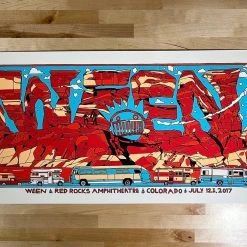 Ween - 2017 Tyler Stout Poster Red Rocks Morrison, CO Colorado 9 Ween - 2017 Tyler Stout Poster Red Rocks Morrison, CO Colorado