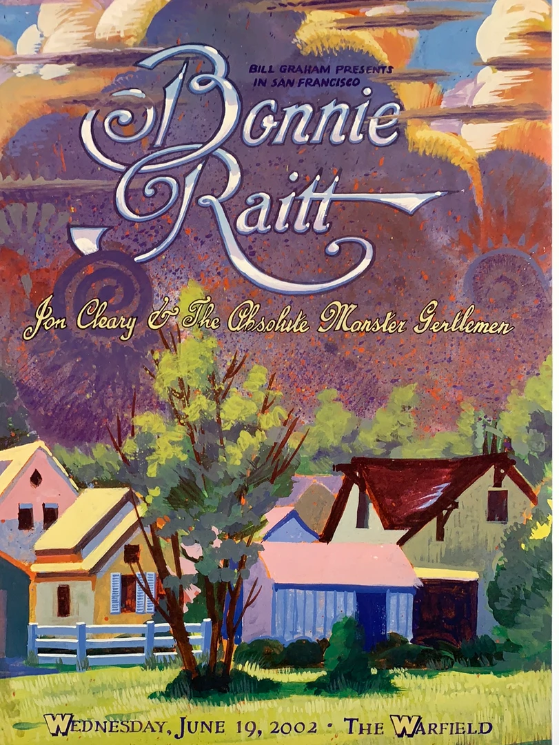 Bonnie Raitt - 2002 Christopher Peterson Poster The Warfield Theatre San Fran 1st Gig Posters 3 Bonnie Raitt - 2002 Christopher Peterson Poster The Warfield Theatre San Fran 1st Gig Posters