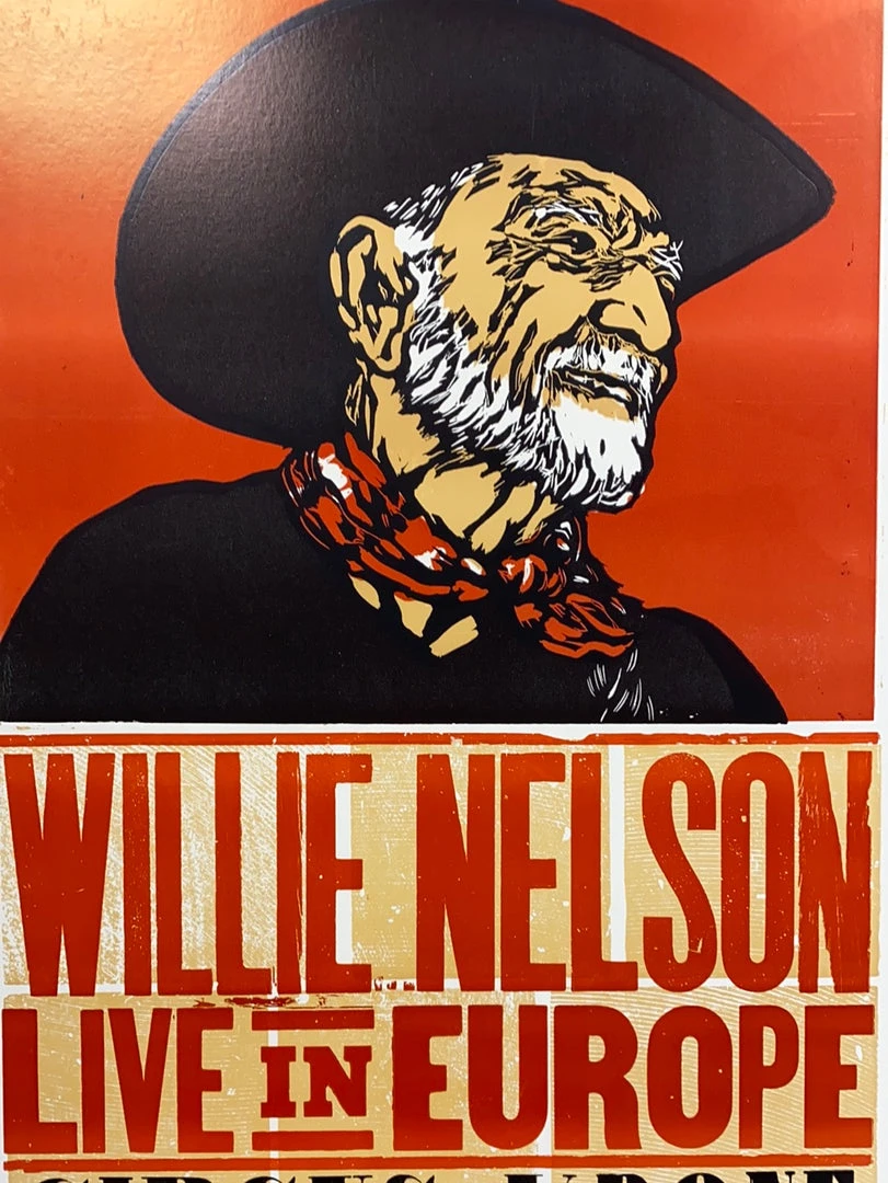 Gig Posters Willie Nelson - 2010 Hatch Show Print 6/21 Poster Munchen, Deutschland 3 Gig Posters Willie Nelson - 2010 Hatch Show Print 6/21 Poster Munchen, Deutschland
