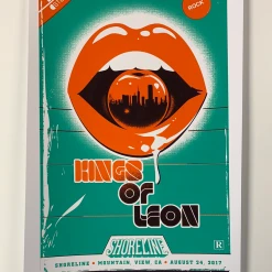 Kings Of Leon - 2017 Jason Malmberg Poster Mountain View, CA Shoreline Gig Posters