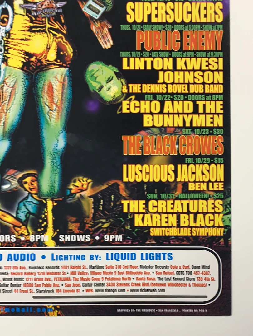 Ron Donovan Gig Posters MHP 77 The Black Crowes - 1999 Poster Maritime Hall San Fran 1st 7 Ron Donovan Gig Posters MHP 77 The Black Crowes - 1999 Poster Maritime Hall San Fran 1st