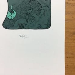 Pig Lady - 2008 John Dyer Baizley Poster Teal Art Prints