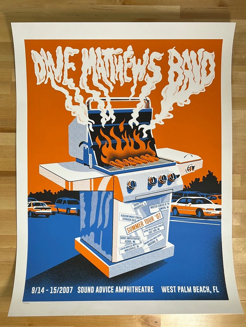 Methane Studios Dave Matthews Band - 2007 Methane Poster West Palm Beach, FL 4 Methane Studios Dave Matthews Band - 2007 Methane Poster West Palm Beach, FL