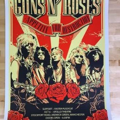 Sold Out Posters Guns N' Roses - 1987 Poster Manchester, UK Appetite For Destruction Gig Posters