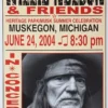 Gig Posters Willie Nelson - 2004 Franks Brothers 6/24 Poster Muskegon, MI