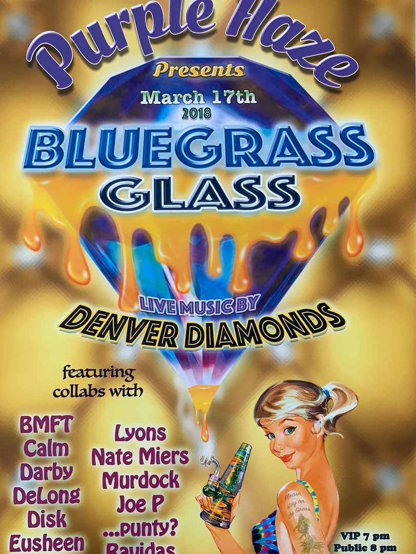 Sold Out Posters Bluegrass Glass - 2018 Poster Denver, CO Diamonds 3 Sold Out Posters Bluegrass Glass - 2018 Poster Denver, CO Diamonds
