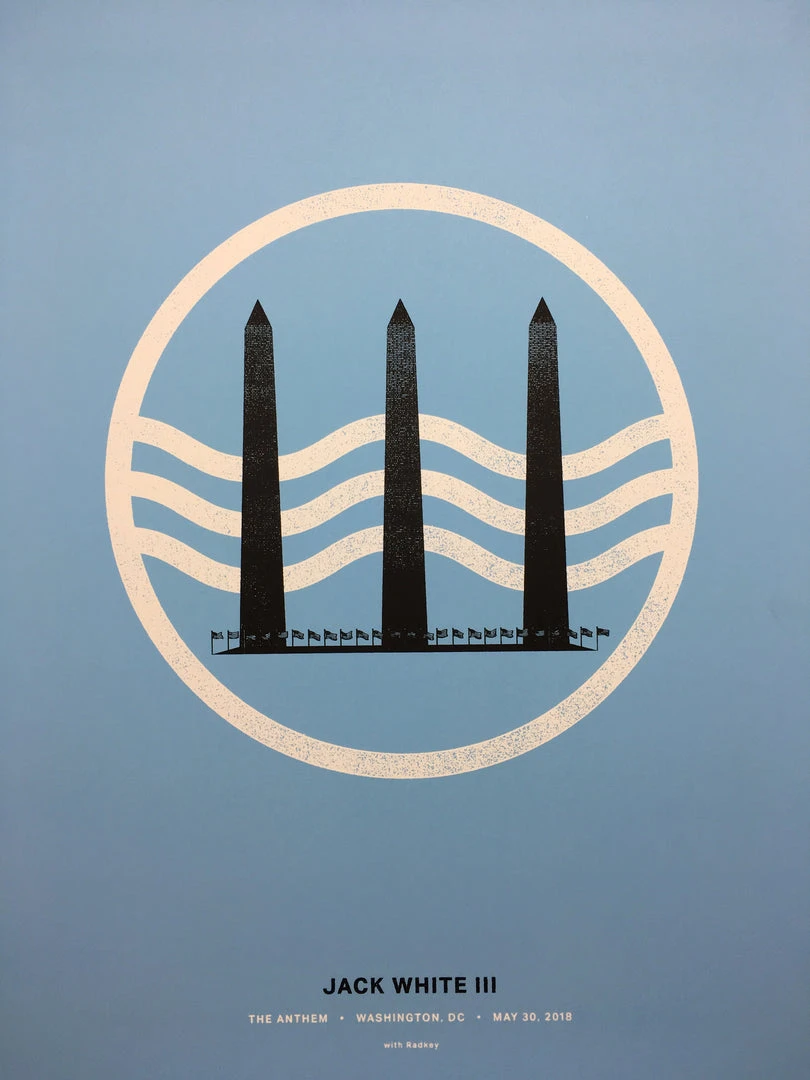 Jack White - 2018 Matthew Jacobson Poster Washington, DC The Anthem Night 2 3 Jack White - 2018 Matthew Jacobson Poster Washington, DC The Anthem Night 2