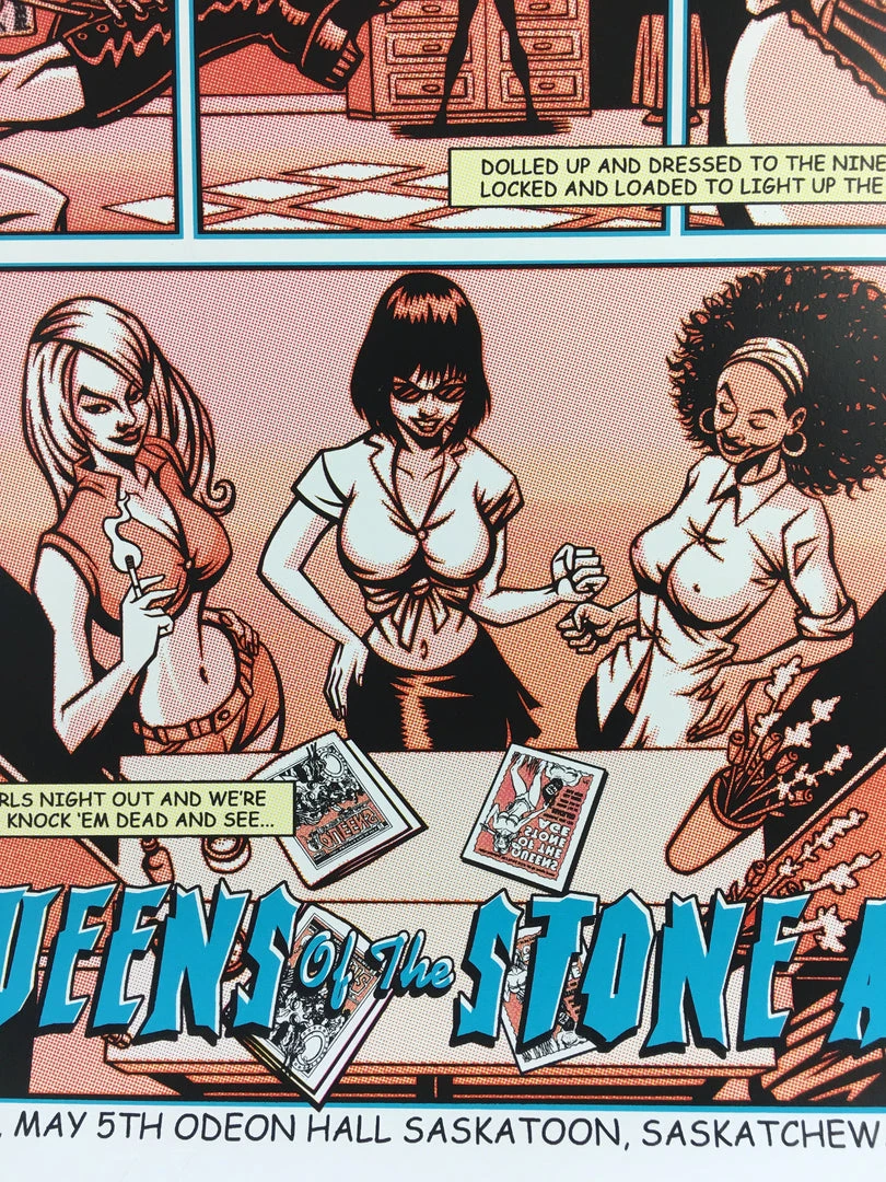 Queens Of The Stone Age - 2008 Justin Hampton Poster Saskatoon, CAN Odeon Events 4 Queens Of The Stone Age - 2008 Justin Hampton Poster Saskatoon, CAN Odeon Events