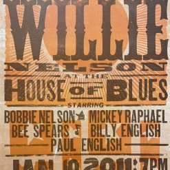 Willie Nelson - 2011 Hatch Show Print 1/19 Poster Anaheim, California Gig Posters