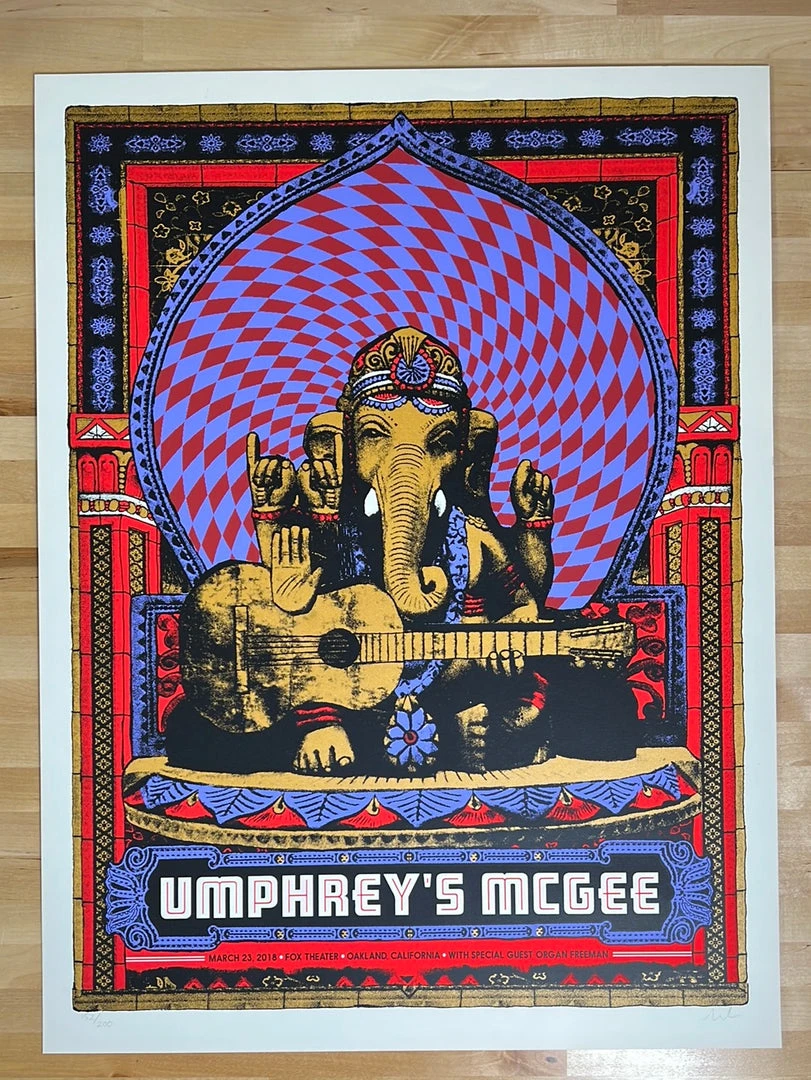 Gig Posters Umphrey's McGee - 2018 Nate Duval Poster Oakland, CA 4 Gig Posters Umphrey's McGee - 2018 Nate Duval Poster Oakland, CA