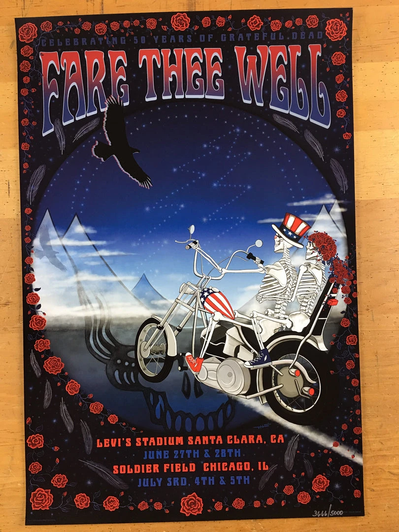 Grateful Dead - 2015 Status Taylor Swope Poster Chicago, IL Soldier Field 5 Grateful Dead - 2015 Status Taylor Swope Poster Chicago, IL Soldier Field