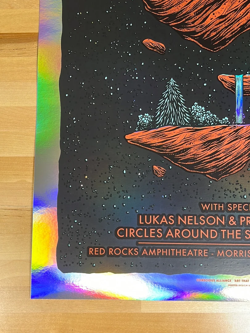 Greensky Bluegrass - 2021 Logan Schmitt Poster Morrison, CO Red Rocks FOIL 8 Greensky Bluegrass - 2021 Logan Schmitt Poster Morrison, CO Red Rocks FOIL