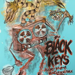 The Black Keys - 2008 Dan Grzeca Poster Brooklyn, NY McCarren Park 471/475 Gig Posters