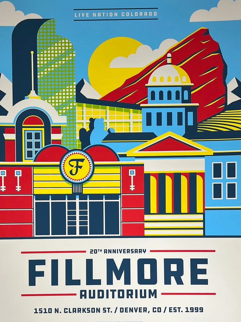 The Fillmore - 2021 Mike Tallman Poster Denver, CO 20th Anniversary Colorado 3 The Fillmore - 2021 Mike Tallman Poster Denver, CO 20th Anniversary Colorado