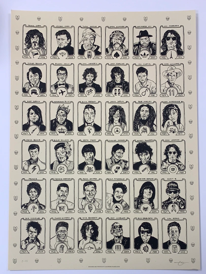 Dead Rock Stars - Fugscreens Studios Poster Art Print 4 Dead Rock Stars - Fugscreens Studios Poster Art Print