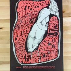 Grateful Dead Airplane - 1966 Wes Wilson Poster San Francisco, CA The Fillmore 3rd Gig Posters