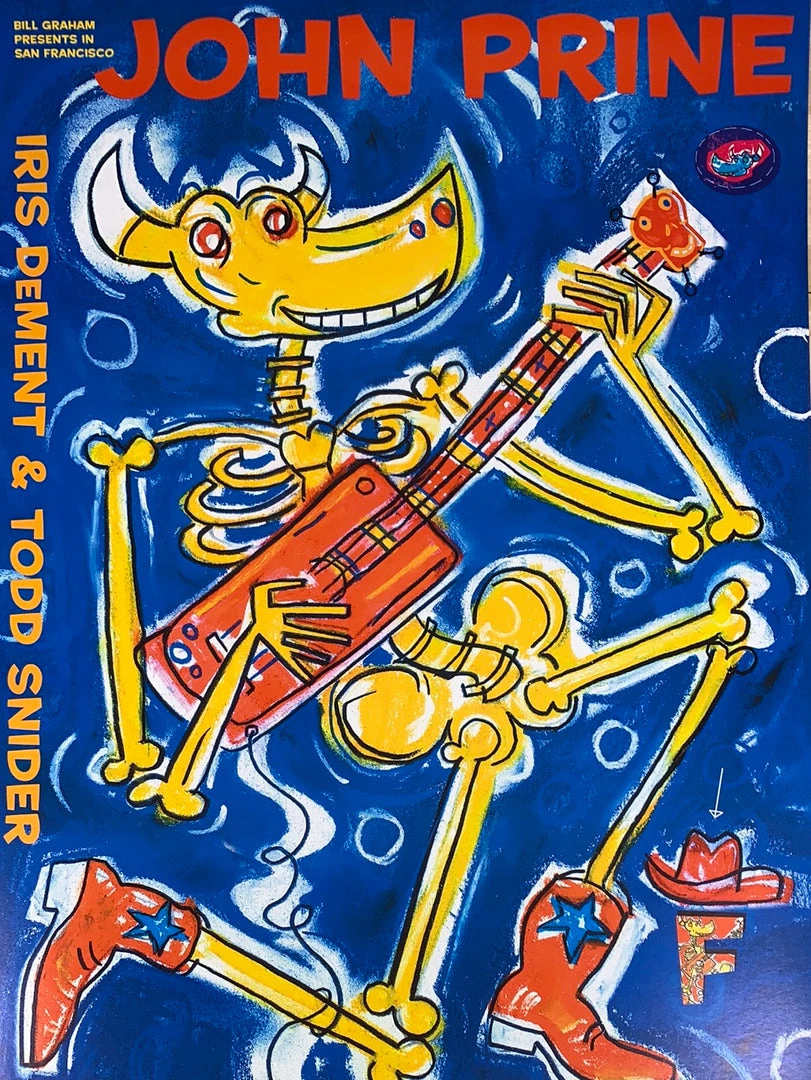 John Prine - 1999 Michael Wertz Poster Fillmore San Fran 1st BGF 391 Gig Posters 3 John Prine - 1999 Michael Wertz Poster Fillmore San Fran 1st BGF 391 Gig Posters