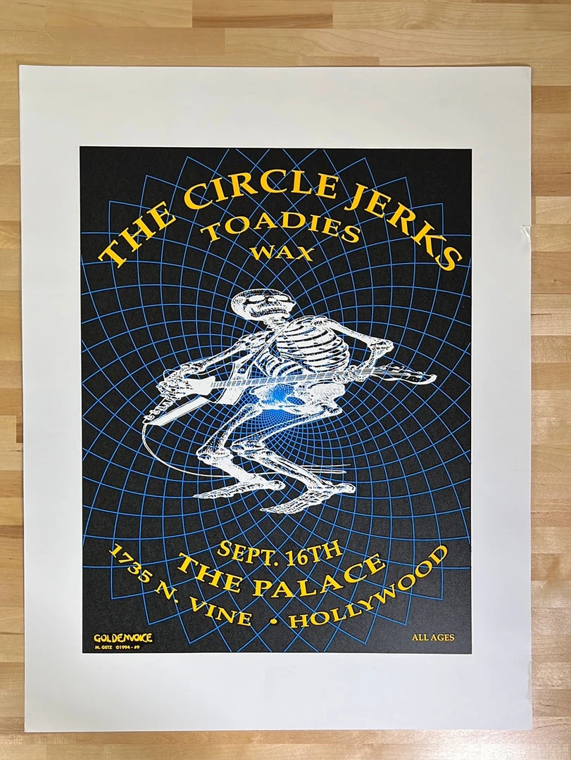 Gig Posters The Circle Jerks - 1994 Matt Getz Poster Hollywood, CA The Palace 4 Gig Posters The Circle Jerks - 1994 Matt Getz Poster Hollywood, CA The Palace