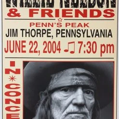 Willie Nelson - 2004 Franks Brothers 6/22 Poster Jim Thorpe, PA Gig Posters