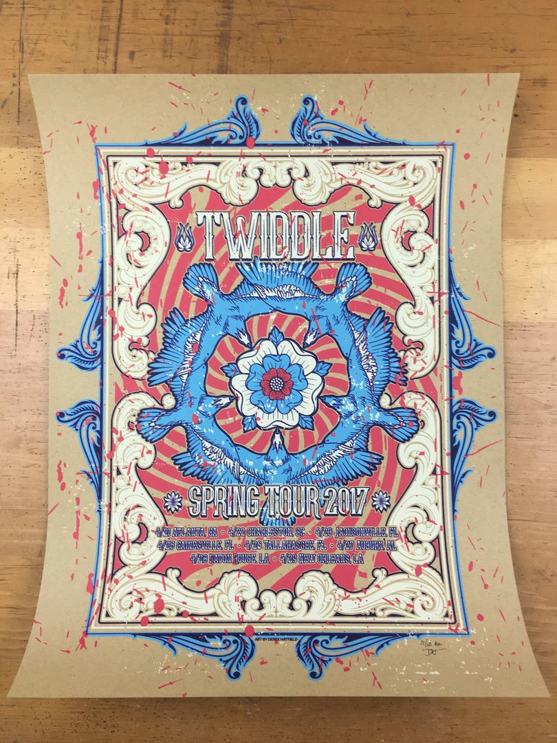 Twiddle - 2017 Derek Hatfield Poster Spring Tour 6 Twiddle - 2017 Derek Hatfield Poster Spring Tour