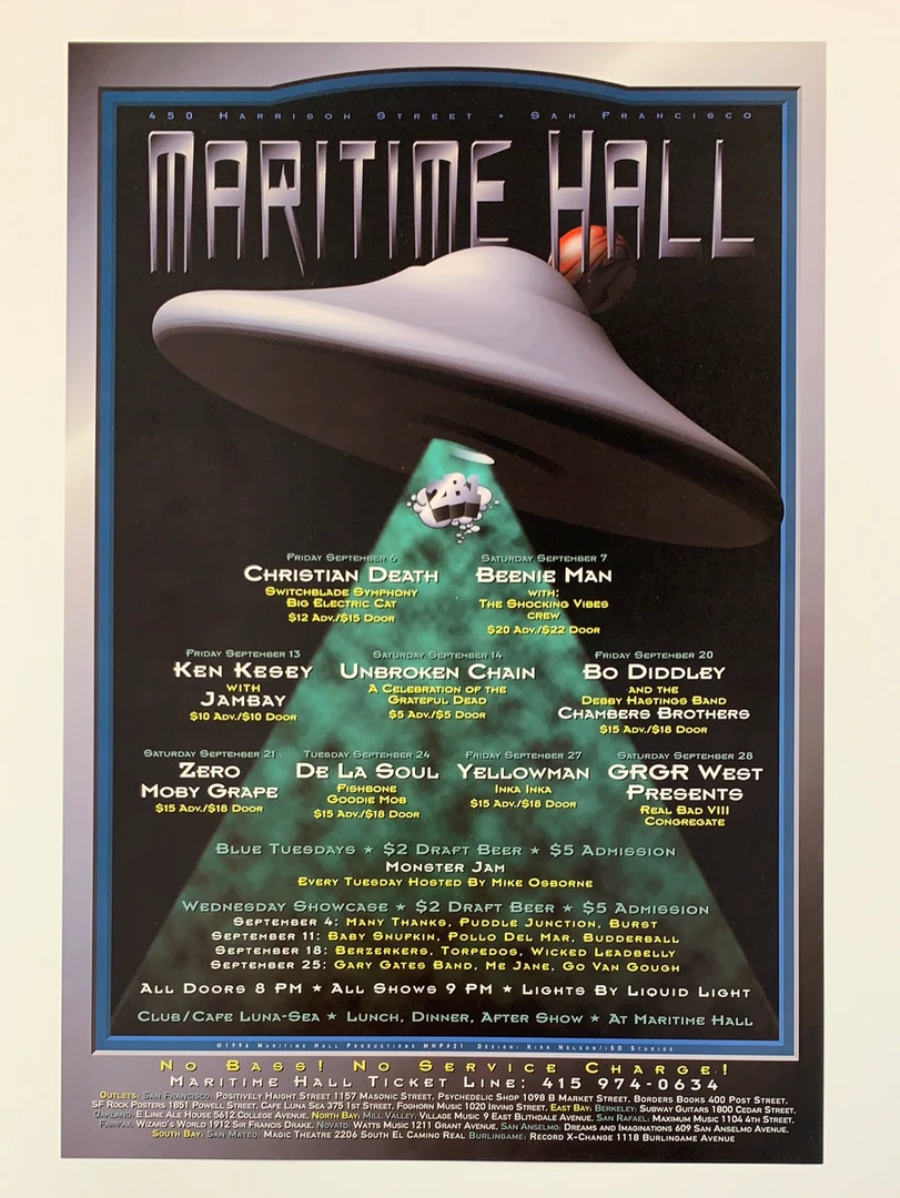 MHP 21 Maritime Hall - 1996 Nelson Poster September San Fran 1st 4 MHP 21 Maritime Hall - 1996 Nelson Poster September San Fran 1st