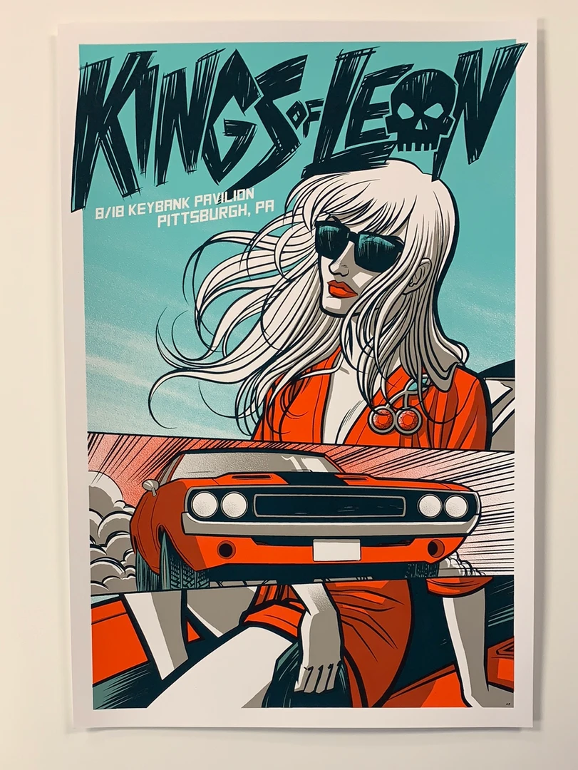Kings Of Leon - 2017 Robert Wilson Poster Pittsburgh, PA Keybank Pav Gig Posters 4 Kings Of Leon - 2017 Robert Wilson Poster Pittsburgh, PA Keybank Pav Gig Posters