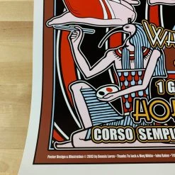 Gig Posters The White Stripes - 2003 Dennis Loren Poster Rome, ITA Hours Club