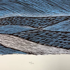 Ash - 2009 Dan Grzeca Poster Art Print Blue/Silver