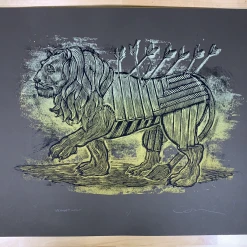 Serengeti Ghost - 2009 Dan Grzeca Poster Art Print Dark Brown