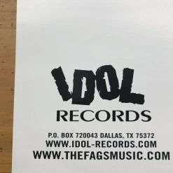 Sold Out Posters The Fags - Idol Records Original Poster Detroit, MI Dallas, TX Gig Posters