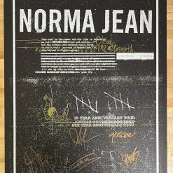 Sold Out Posters Gig Posters Norma Jean - 2015 Poster 10 Year Anniversary Tour Print Autographed