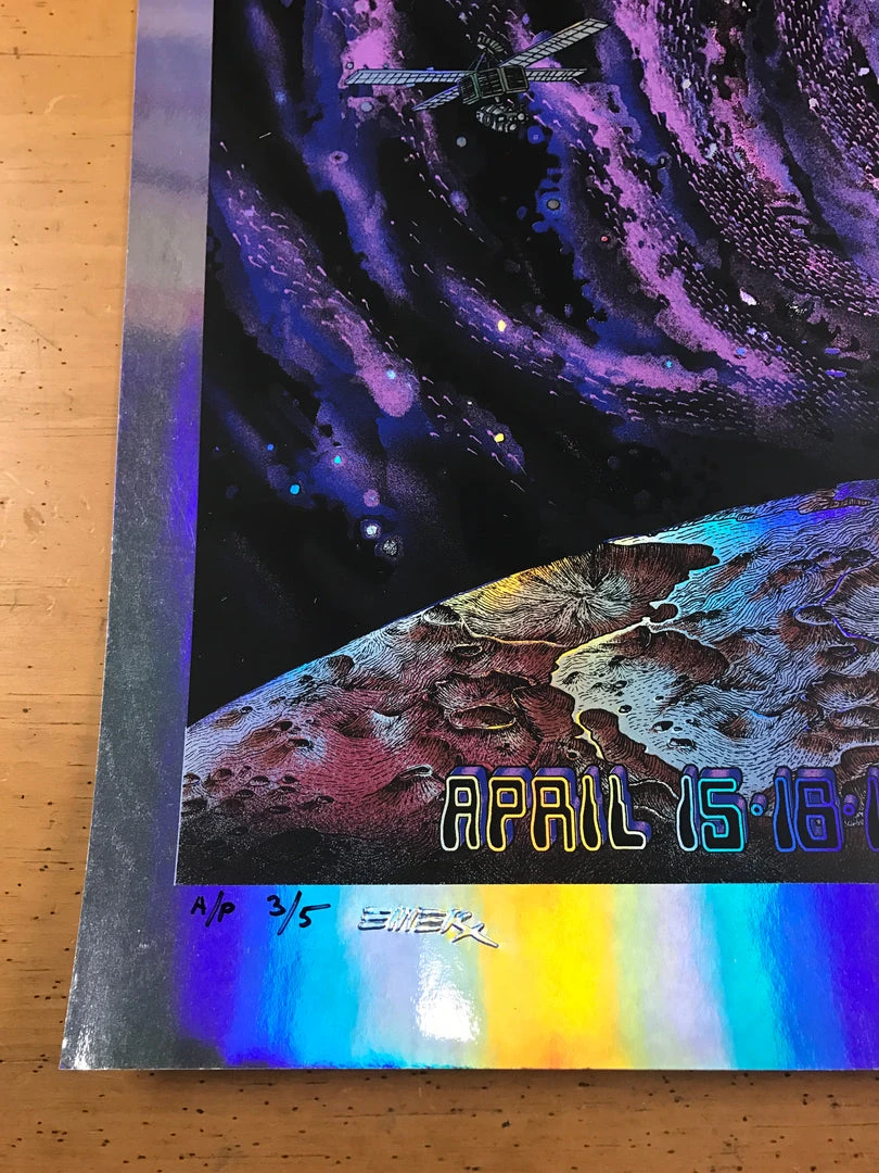 Coachella - 2011 EMEK Poster Purple Mirror FOIL Variant Edition 3/5 Signed 9 Coachella - 2011 EMEK Poster Purple Mirror FOIL Variant Edition 3/5 Signed