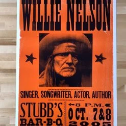 Willie Nelson - 2005 Hatch Show Print 10/7-8 Poster Austin, TX