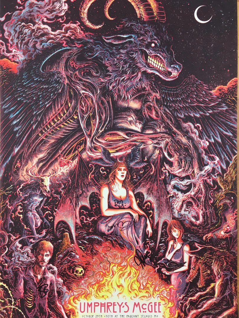 Umphrey's McGee - 2016 Miles Tsang Poster St Louis, MO The Pageant Band Autograp Gig Posters 3 Umphrey's McGee - 2016 Miles Tsang Poster St Louis, MO The Pageant Band Autograp Gig Posters