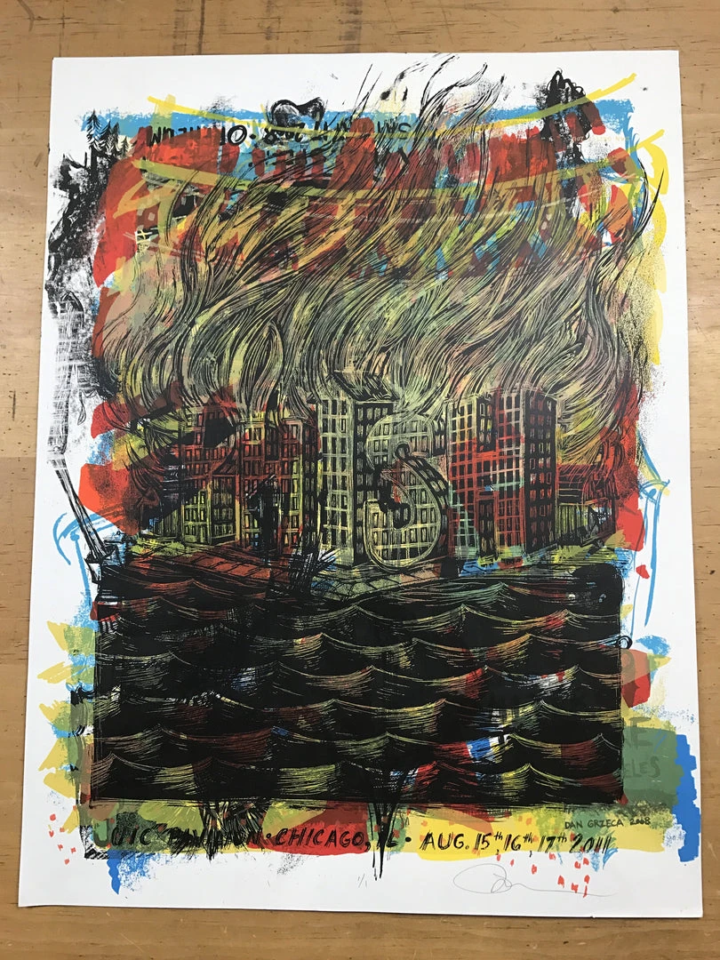 Phish - 2011 Dan Grzeca Poster Chicago, IL UIC TEST Print 10 Phish - 2011 Dan Grzeca Poster Chicago, IL UIC TEST Print