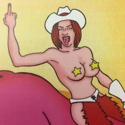 Pink Swords - 2001 Rob Jones Poster Austin, TX Room 710 Gig Posters