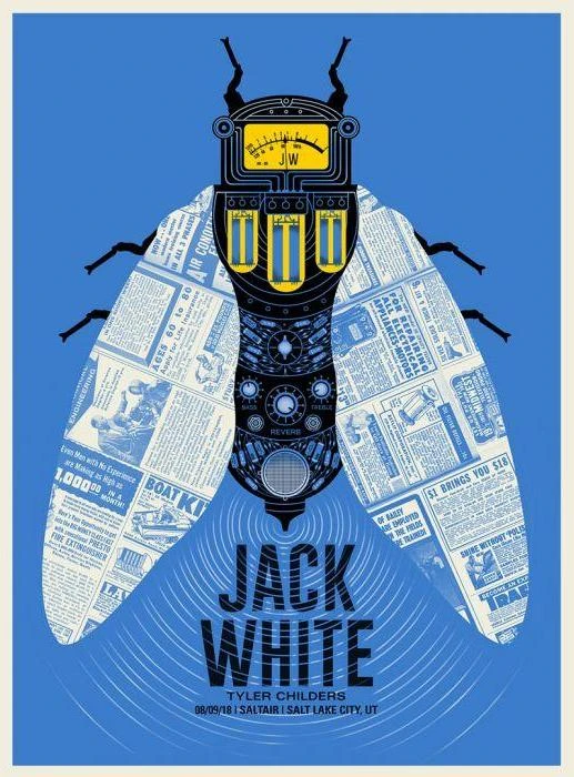 Jack White - 2018 Methane Studios Poster Salt Lake City, UT BHR Tour 3 Jack White - 2018 Methane Studios Poster Salt Lake City, UT BHR Tour