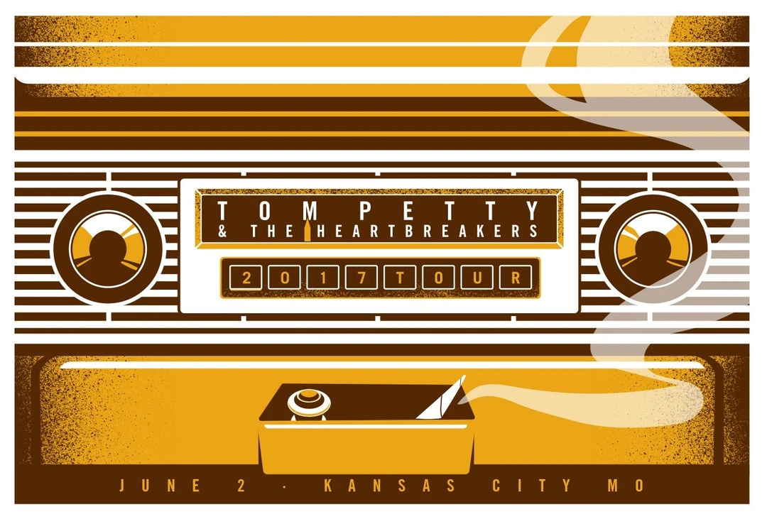 Tom Petty - 2017 Dan Stiles Poster Kansas City, MO 40th Anniversary Tour Gig Posters 3 Tom Petty - 2017 Dan Stiles Poster Kansas City, MO 40th Anniversary Tour Gig Posters