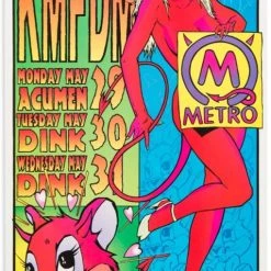 KMFDM - 1995 Frank Kozik Poster Chicago, IL Metro, Dink, Acumen