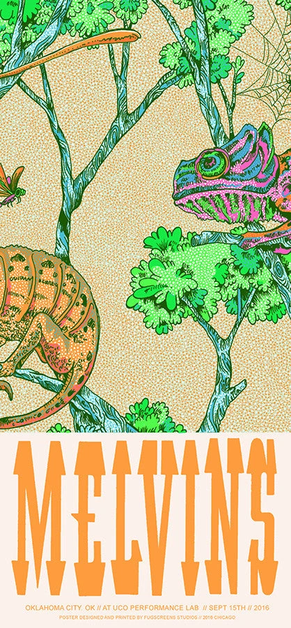 Melvins - 2016 Fugscreens Studios Poster 9/15 Tulsa Cain's Gig Posters 3 Melvins - 2016 Fugscreens Studios Poster 9/15 Tulsa Cain's Gig Posters