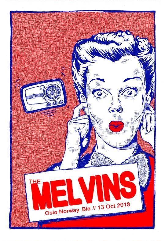 Melvins - 2018 Fugscreens Studios Poster Oslo, Norway Gig Posters 3 Melvins - 2018 Fugscreens Studios Poster Oslo, Norway Gig Posters