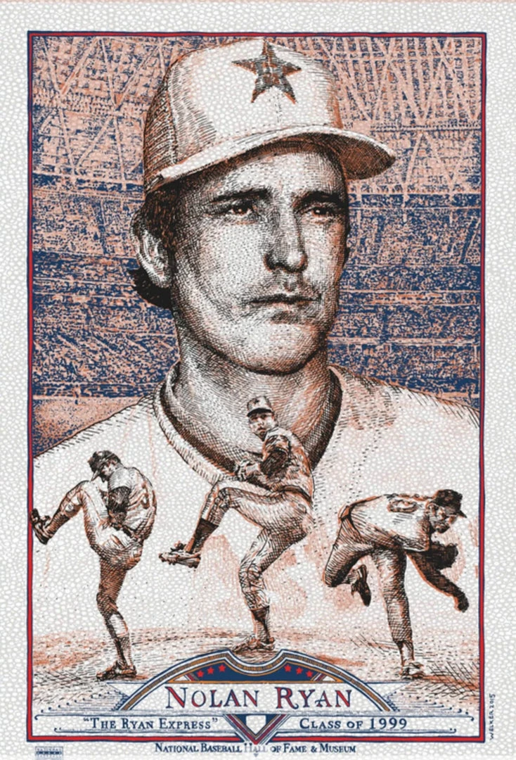 Nolan Ryan - 2015 David Welker Poster FugScreens Studios Variant 3 Nolan Ryan - 2015 David Welker Poster FugScreens Studios Variant