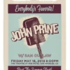 John Prine - 2018 Bob Delevante Poster Los Angeles, CA Ace Hotel Theatre Gig Posters