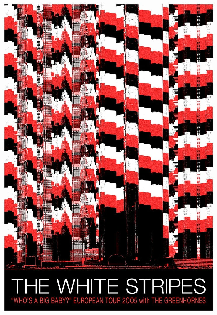 The White Stripes - 2005 Rob Jones Poster Euro Tour Gig Posters 3 The White Stripes - 2005 Rob Jones Poster Euro Tour Gig Posters